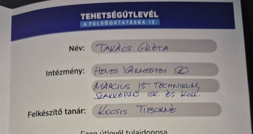 Tehetségútlevél a felsőoktatásba